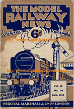 Marshall, Percival. 'The Model Railway News: Steam. Electric Clockwork', Published by Percival Marshall in paperback format, staple binding. Condition: acceptable, fair (vintage, still perfectly readable but past its best). Staples have failed and all the pages of the magazine are present but loose. Price:£7.99, not including post and packing, which is Amazon's standard charge (currently £2.75 for UK buyers, more for overseas customers) 