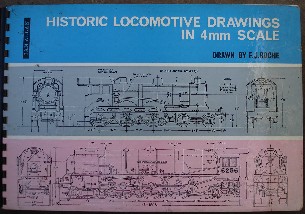 Roche, F.J. 'Historic Locomotive Drawings in 4mm Scale' published in c. 1971 by Ian Allan, 104pp, hardcover, spiral bound binding. Good, clean condition with the odd dirty fingermark/spot. Price £19.99, not including p&p, which is Amazon's standard charge (currently £2.75 for UK buyers and more for overseas customers)